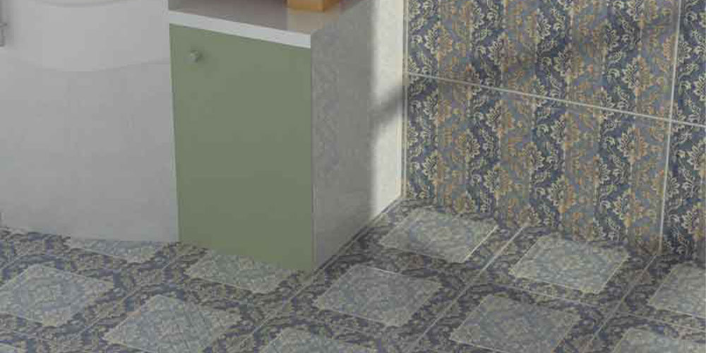 Insulation of ceramic floor and concrete wall